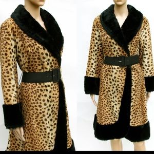 Vintage Faux Leopard print Coat